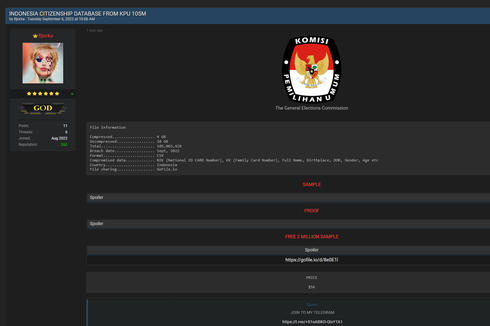 105 Juta Data KPU Diduga Bocor, Ada NIK, Nomor KK, dan Alamat Warga RI