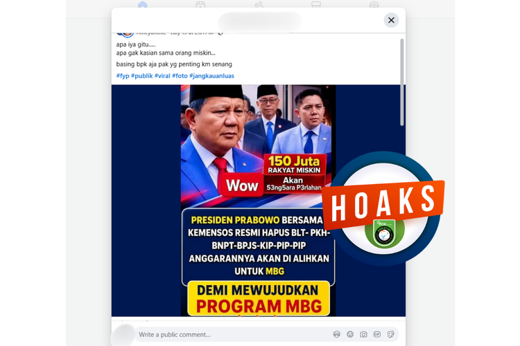 INFOGRAFIK: Hoaks Seluruh Bansos Dihapus dan Dialihkan ke MBG, Simak Bantahannya
