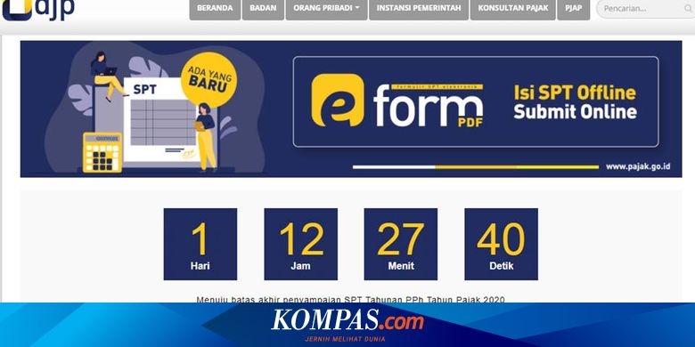 Batas Akhir Lapor Spt Tahunan Pada 31 Maret Simak Cara Lapornya Halaman All Kompas Com