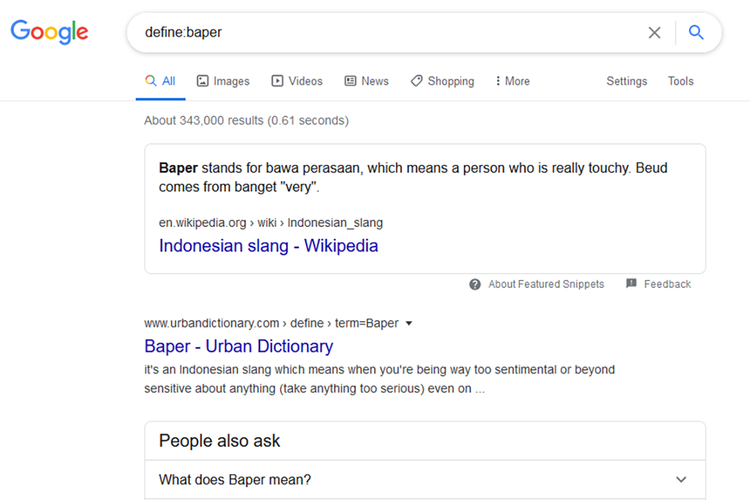 Cara mencari arti sebuah istilah lewat Google