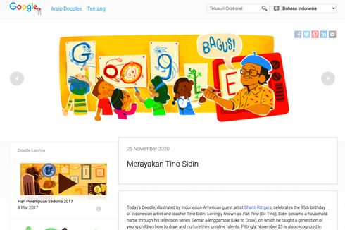 Sosok Tino Sidin, Seniman Indonesia yang Jadi Google Doodle Hari Ini