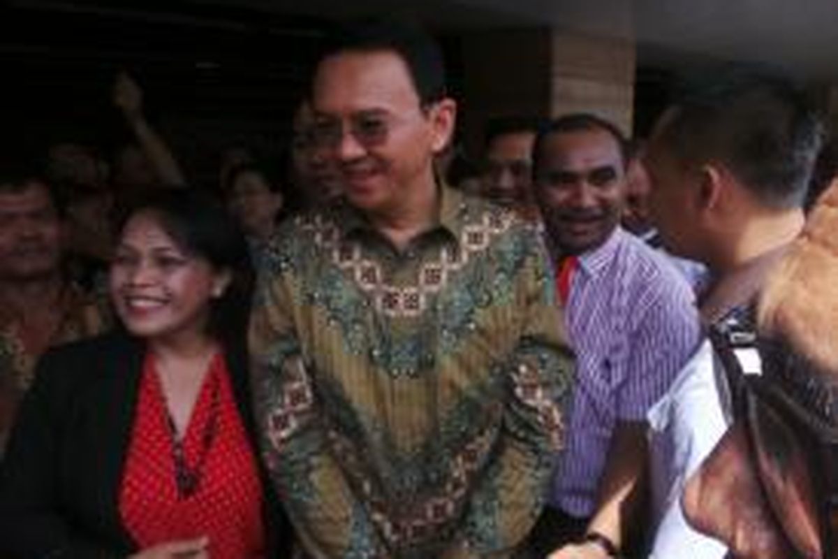 Gubernur DKI Jakarta Basuki Tjahaja Purnama di acara peresmian Gereja Bethel Indonesia di Fatmawati, Jakarta Selatan. Minggu (20/12/2015)