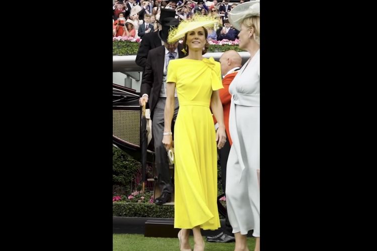 Gaya Kate Middleton Bergaun Kuning Cerah di Royal Ascot 2026