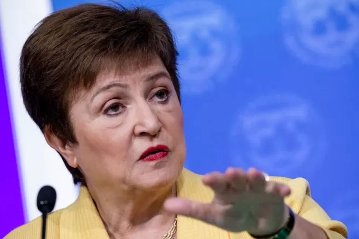 Direktur Pelaksana IMF Kristalina Georgieva mengatakan pihaknya akan menurunkan ekspektasi pertumbuhan ekonomi global.