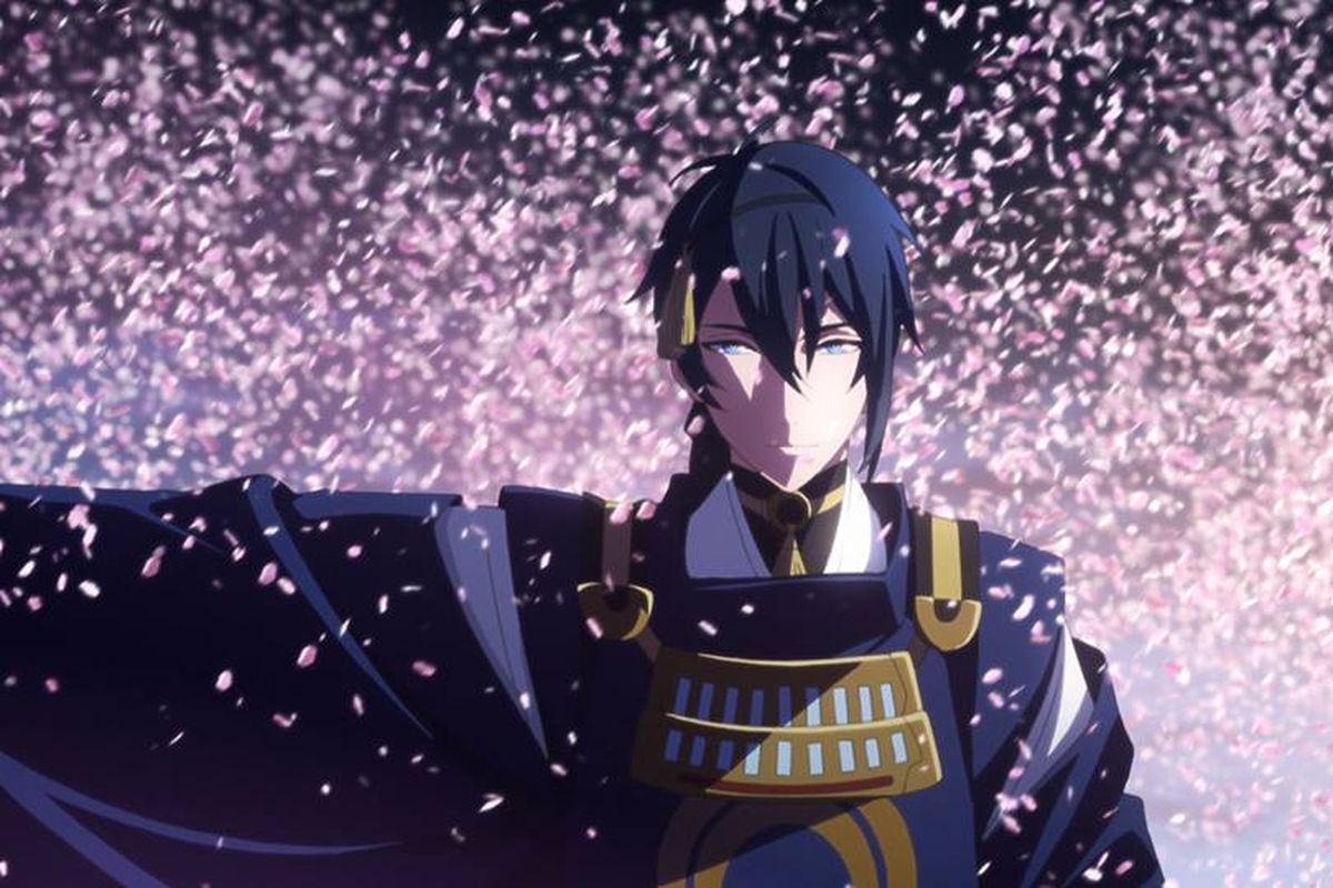 Aksi Mikazuki Munechika dalam serial anime Katsugeki Touken ranbu aja mbak