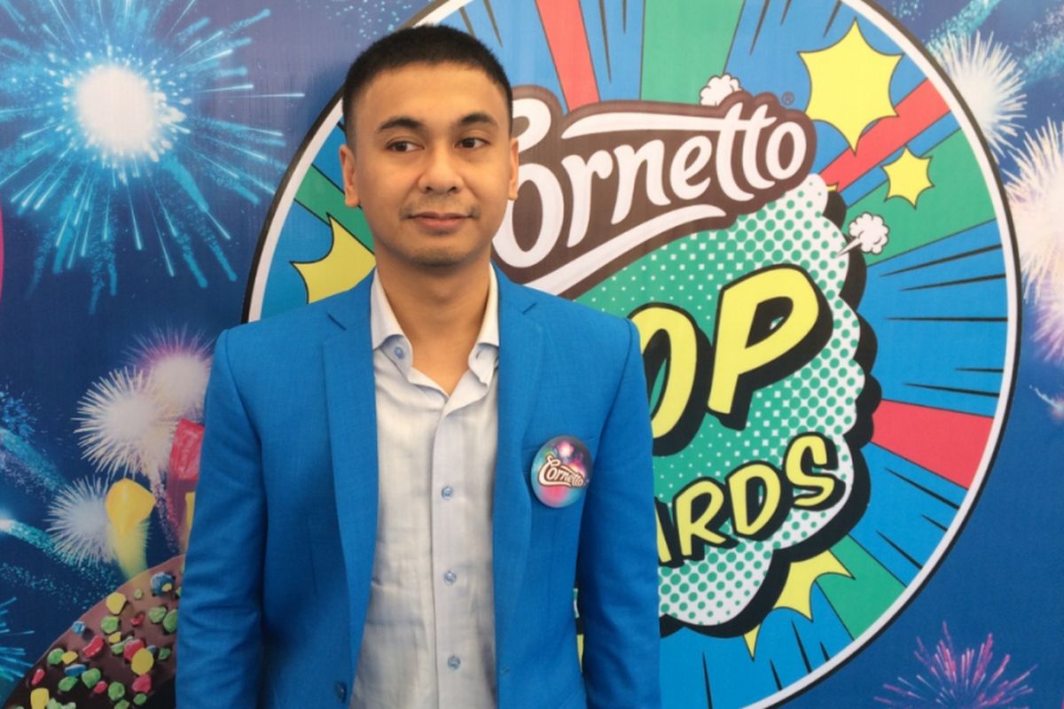 Raditya Dika usai acara Cornetto Pop Awards di Studio 6 Emtek, Jakarta Barat, Sabtu (22/7/2017).