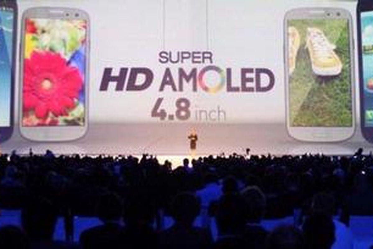 Peluncuran Samsung Galaxy SIII di London, Kamis (3/5/2012).