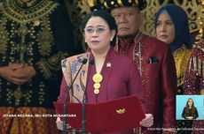 Puan Bacakan Naskah Teks Proklamasi di HUT Ke-79 RI di Istana Negara IKN