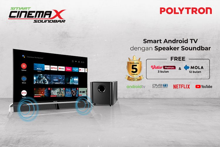 Polytron Smart TV Cinemax Soundbar.