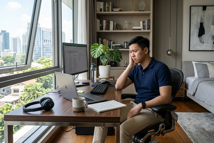 Ilustrasi WFH, work from home. Sosiolog Unas menilai jam kerja panjang tidak hanya berdampak pada orangtua, tetapi juga bisa membuat pekerja lajang semakin renggang dengan keluarga besar.