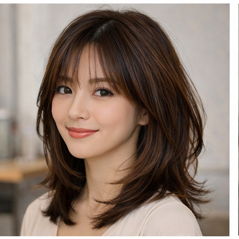 30 model rambut segi layer oval 3 tingkat hadir dengan variasi stylish, dari sebahu hingga glam, cocok tampil dengan rambut bervolume.