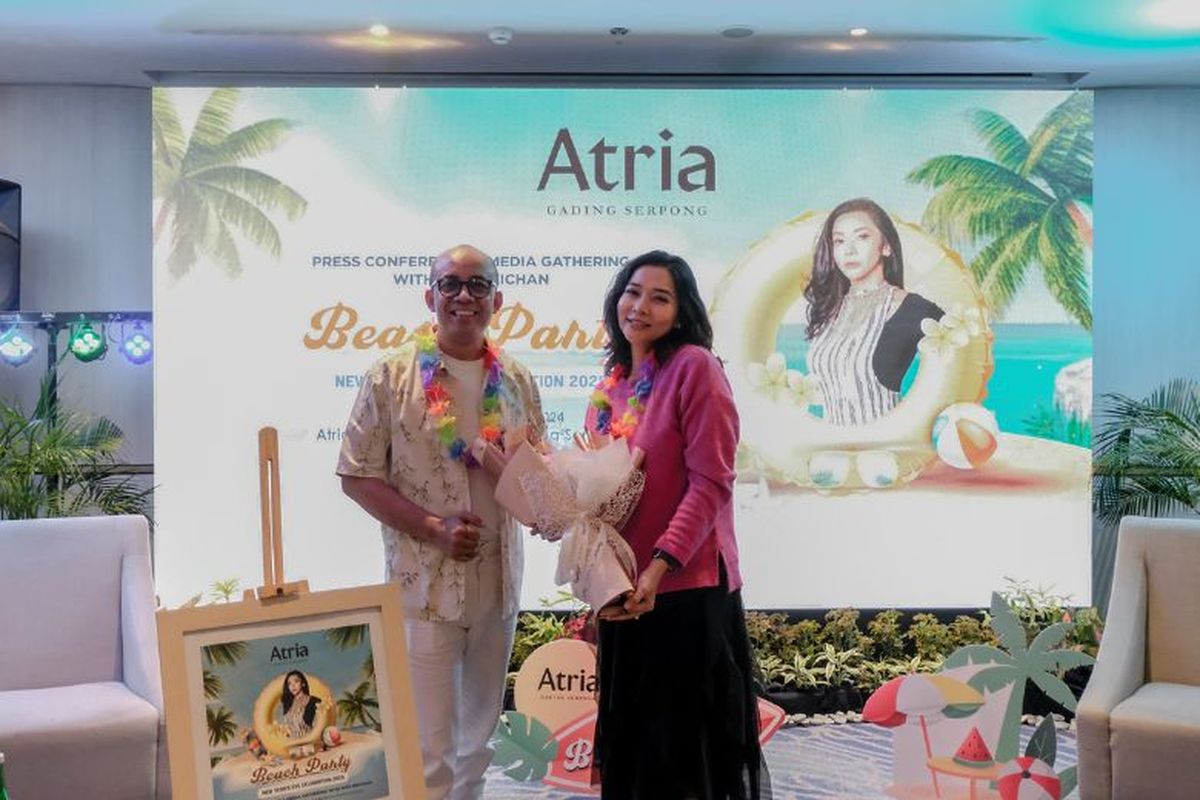 Konferensi pers perayaan malam Tahun Baru bertajuk "Colorful Beach Party" di Atria Hotel Gading Serpong, Jumat (8/11/2024). 