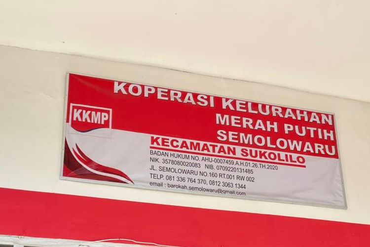 Lokasi Koperasi Desa/Kelurahan Merah Putih (Kopdes MP) Semolowaru, Surabaya.