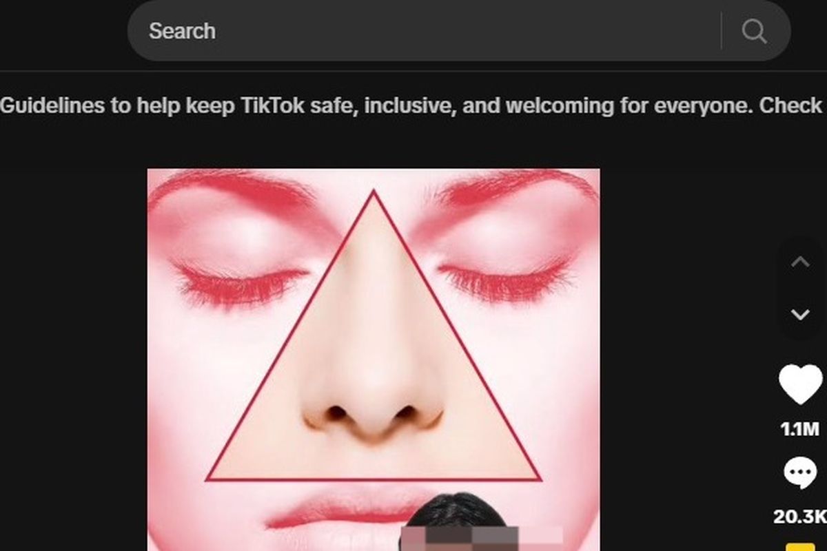 Tangkapan layar soal memecahkan jerawat di area Triangle of death berbahaya.