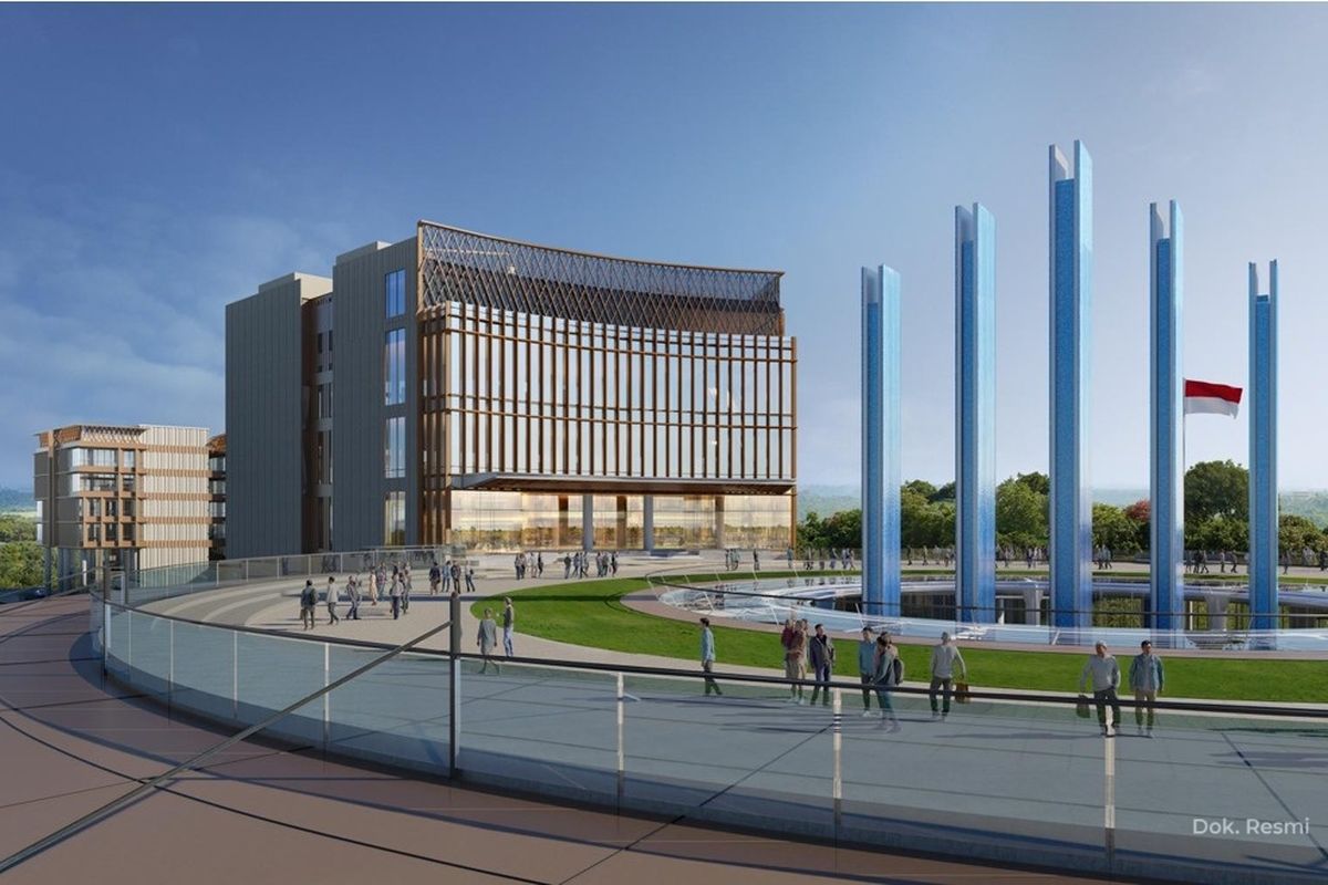 Desain gedung Mahkamah Agung di Ibu Kota Nusantara (IKN)