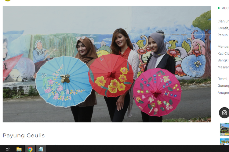 Payung geulis dari Tasikmalaya