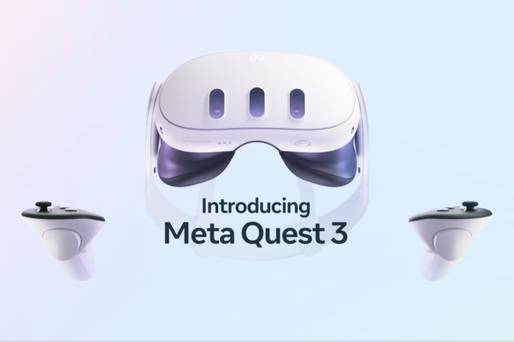 CEO Meta, Mark Zuckerberg meluncurkan headset VR terbarunya, yaitu Meta Quest 3 pada Kamis (1/6/2023)