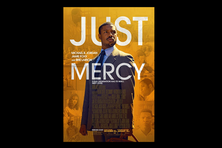 Poster film Just Mercy (2019) yang dibintangi oleh Jamie Foxx, Brie Larson dan Michael B. Jordan akan tayang di HBO 26 September 2020.