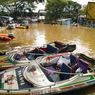 Banjir 2 Meter di Kabupaten Melawi, Lapangan Basket Jadi Tempat Parkir Speedboat