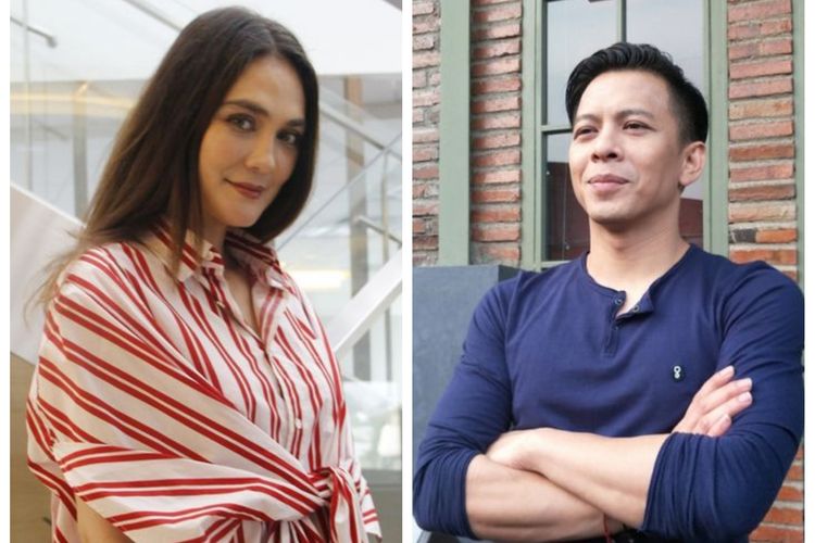 Artis peran Luna Maya (kiri) dan penyanyi Ariel NOAH (kanan).