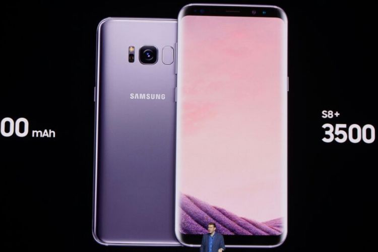 Galaxy S8 dan S8+ diluncurkan Samsung di New York, Rabu (29/3/2017).