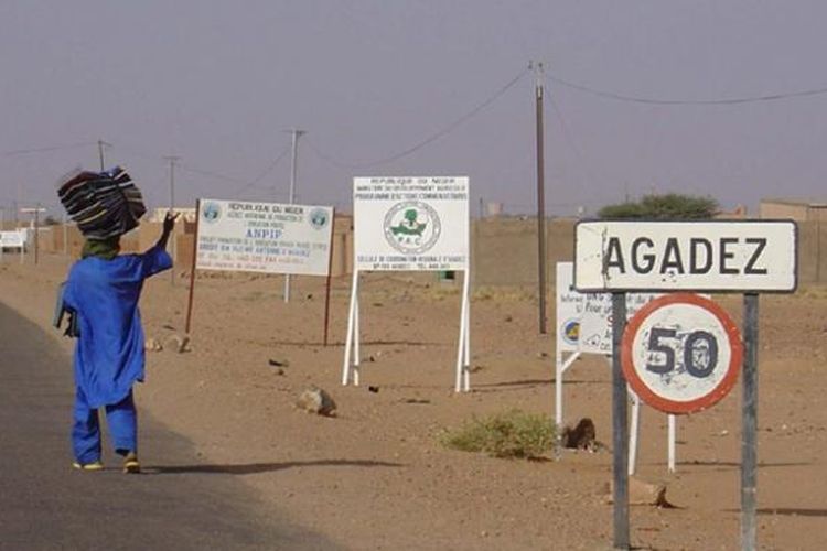 Agadez, kota terbesar di wilayah utara Niger.