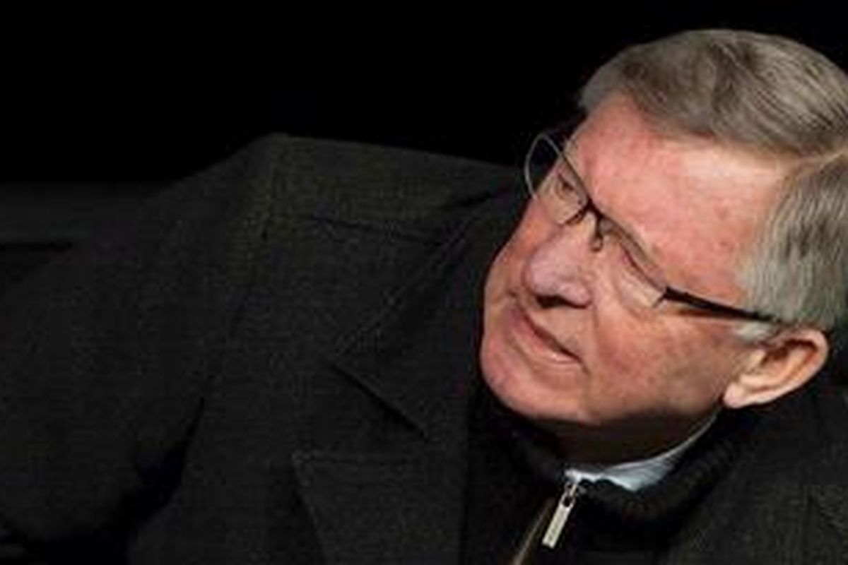 Pelatih Manchester United, Alex Ferguson.