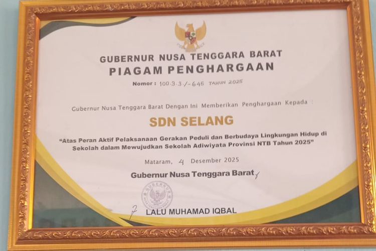 Tak Ada Dukungan Dinas, SDN Selang di Sumbawa Mundur dari Penilaian Adiwiyata Nasional 2026