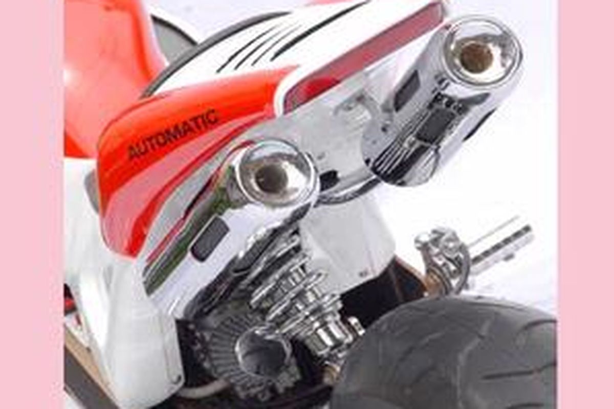 Knalpot ganda bikin sangar. Belum yang lainnya