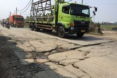 Jalan Menuju Lahan Pemprov DKI di Ciangir Rusak Parah