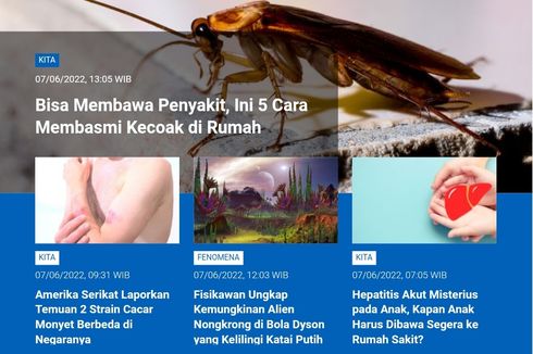 [POPULER SAINS] Cara Membasmi Kecoak | 2 Strain Cacar Monyet Ditemukan | Kemungkinan Alien Nongkrong di Katai Putih