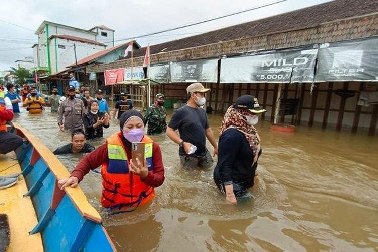 Banjir di Kotawaringin Timur, Kalimantan Tengah, Selasa (7/9/2021).