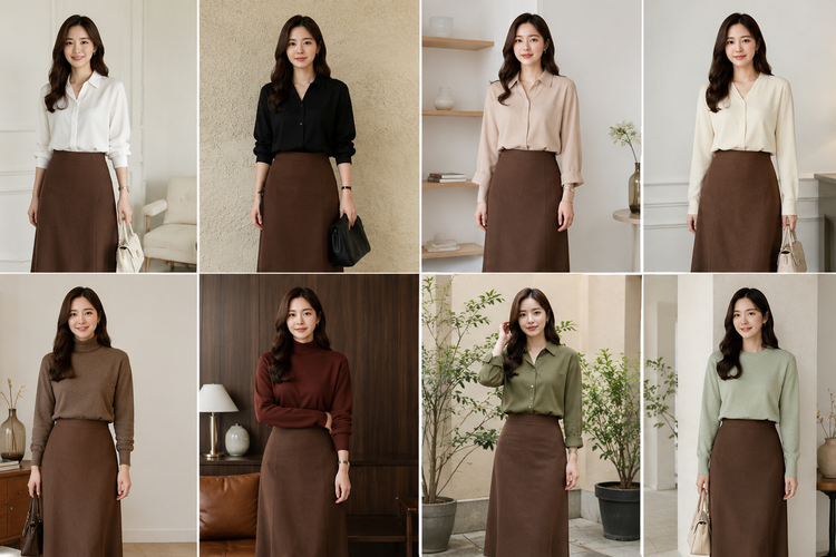 Rok Coklat Cocok dengan Baju Warna Apa? Ini 19 Rekomendasinya