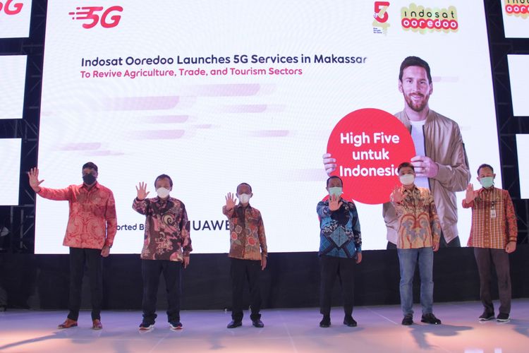 Ilustrasi peluncuran 5G di kota Makassar, Sulawesi Selatan.