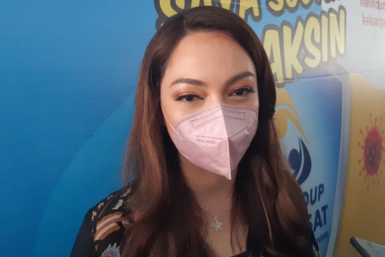 Juru Bicara Pemerintah untuk Penanganan Covid-19 dr Reisa Kartikasari Broto Asmoro di Solo, Jawa Tengah, Sabtu (23/10/2021).