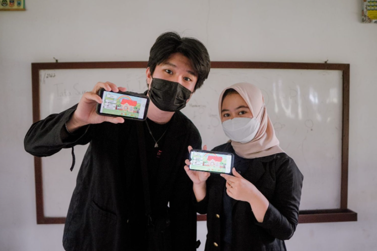 Mahasiswa Institut Teknologi Sumatera (Itera) Lampung menciptakan aplikasi pembelajaran berbasis Android saat mengikuti program KKN.