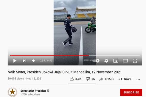 Begini Aksi Jokowi Naik Motor Balap Jajal Sirkuit Mandalika