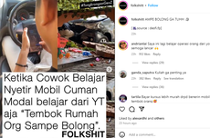 Video Belajar Nyetir dari Youtube Berakhir Tabrak Rumah