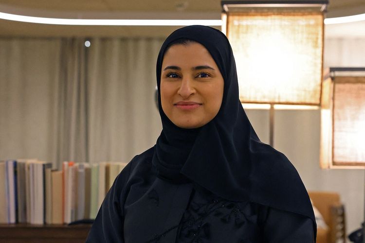 Sarah al-Amiri, menteri bidang Ilmu Pengetahuan Tingkat Lanjut. [GIUSEPPE CACACE/AFP]