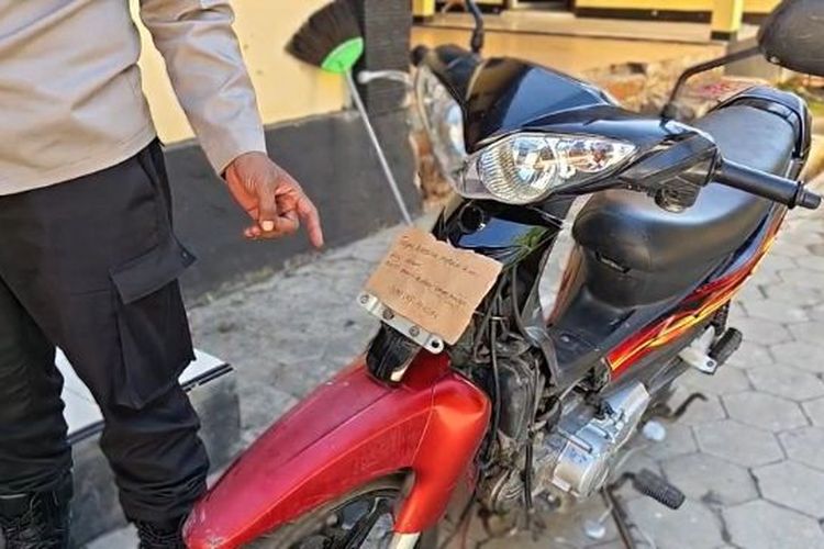 Pencuri di Ponorogo Kembalikan Motor, Tulis Surat 
