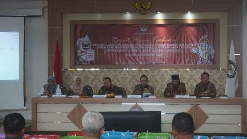 KPU Kabupaten Klaten Tetapkan Hasil Rekapitulasi Pilkada 2024