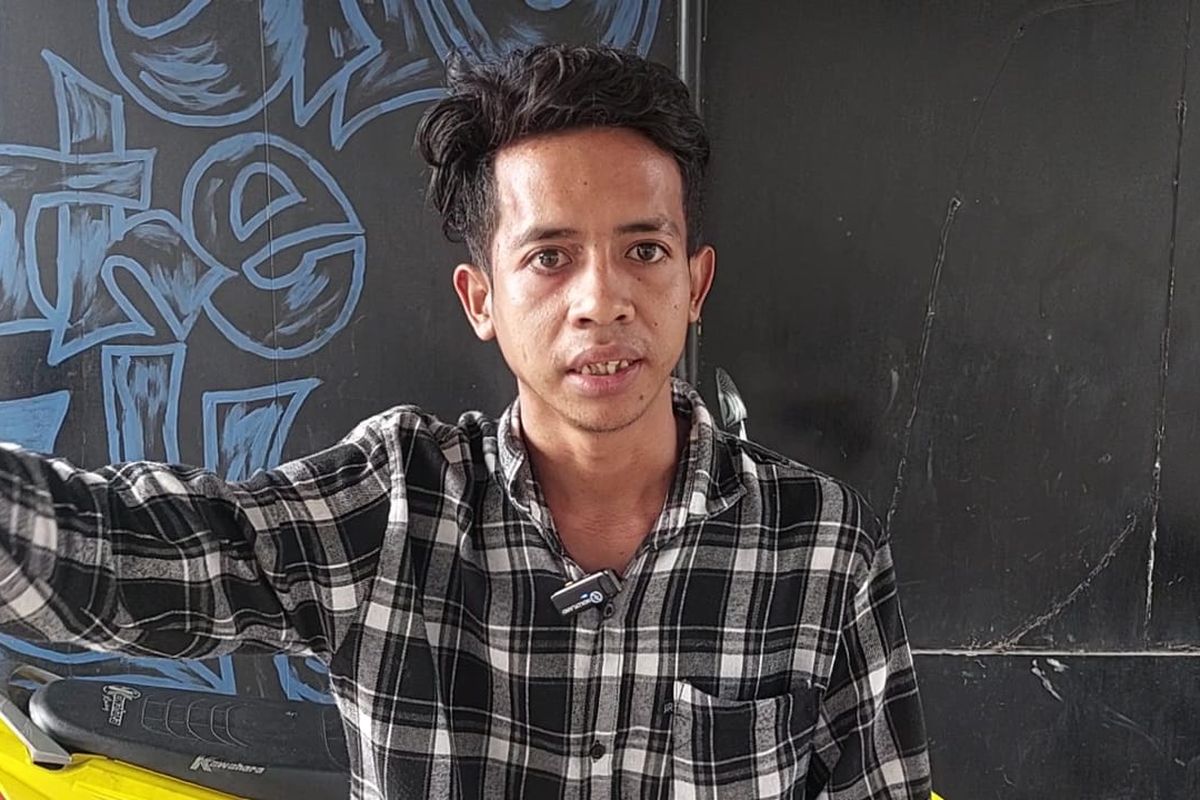 Ridho, korban salah pukul di Kelurahan Cilandak Utara, Kebayoran Baru, Jakarta Selatan, Rabu (26/7/2023).