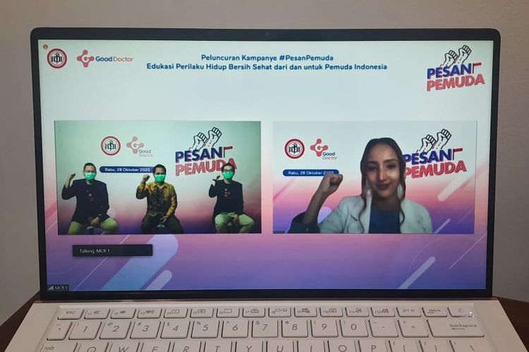 Konferensi pers Ikatan Dokter Indonesia (IDI) bersama dengan Good Doctor Technology Indonesia saat mengajak pemuda untuk menyebarkan kampanye #PesanPemuda lewat TikTok sebagai upaya pencegahan Covid-19 pada Rabu (28/10/2020) lewat aplikasi Zoom.