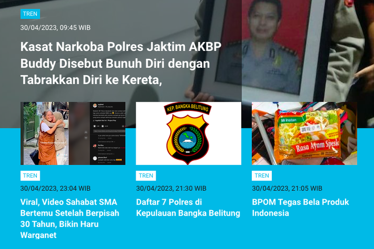 Populer Tren 1 Mei 2023: Kasat Narkoba Polres Jakarta Timur AKBP Buddy ditemukan tewas di rel kereta, diduga bunuh diri.