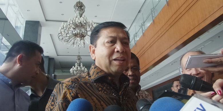 Ketua DPR RI Setya Novanto memenuhi panggilan sebagai saksi dalam sidang dugaan korupsi e-KTP di Pengadilan Tipikor, Jakarta, Kamis (6/4/2017).