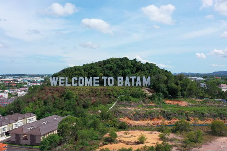 Tulisan selamat datang di Batam, Kepulauan Riau.