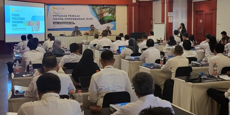 Kementerian Pertanian (Kementan) menggelar Pelatihan Petugas Penilai Usaha Perkebunan atau PUP yang diinisiasi Direktorat Jenderal Perkebunan (Ditjenbun) Kementan di wilayah Bogor, Jawa Barat (Jabar) pada Senin (23/10/2023) sampai Sabtu (28/10/2023).
