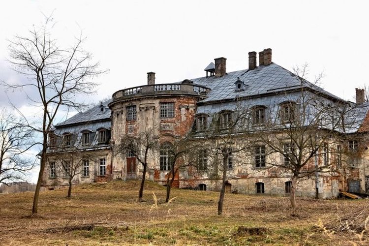 Istana bersejarah di Minkowskie, Polandia selatan diperkirakan menyembunyikan harta karun hasil rampasan Nazi. [Fot.Mariusz Przygoda/Silesian Bridge Foundation Via The Sun]