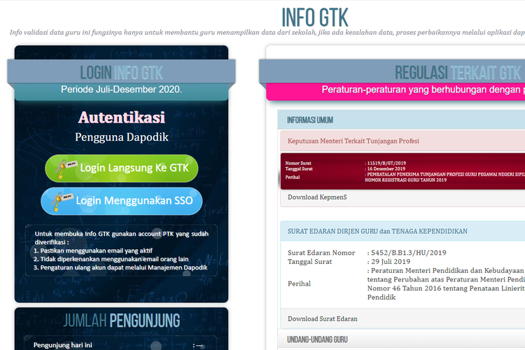Kemdikbud Pastikan info.gtk.kemdikbud.go.id Normal dan Bisa Diakses Halaman  all - Kompas.com