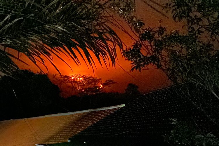 Perbukitan Menoreh di Desa Jati, Kecamatan Bener, Kabupaten Purworejo terbakar pada Minggu (5/11/2023).